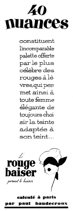 Marque Rouge baiser 1953