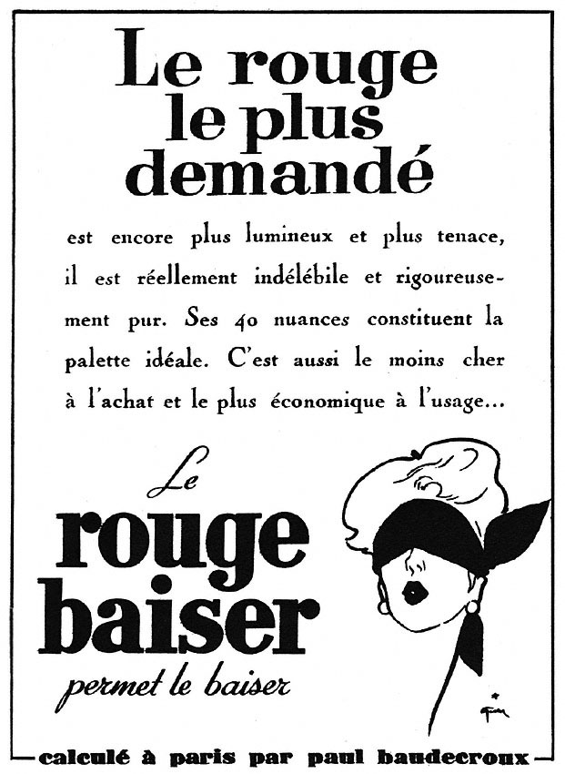 Marque Rouge baiser 1953
