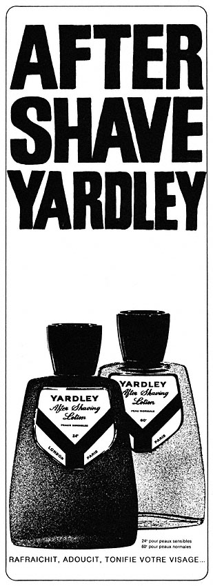 Publicit� Yardley 1970