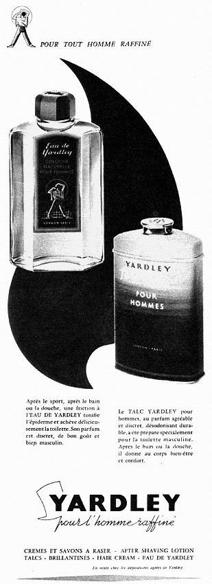 Publicit� Yardley 1958