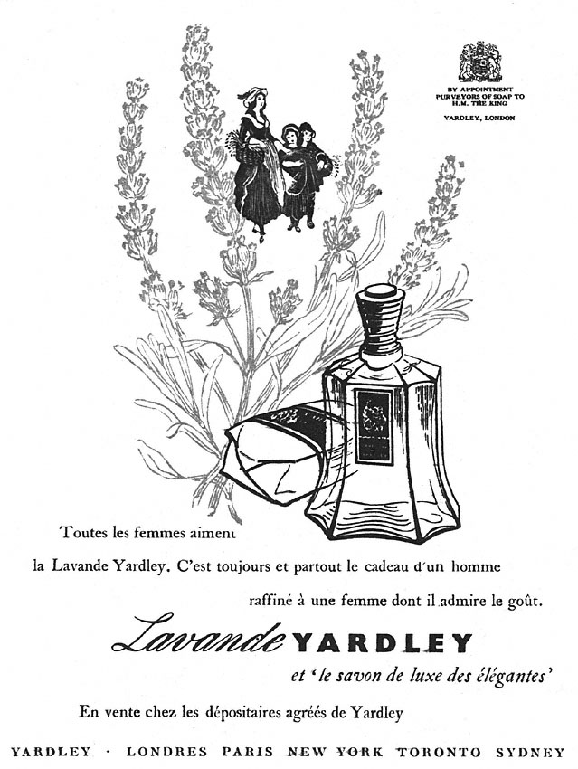 Publicit� Yardley 1950