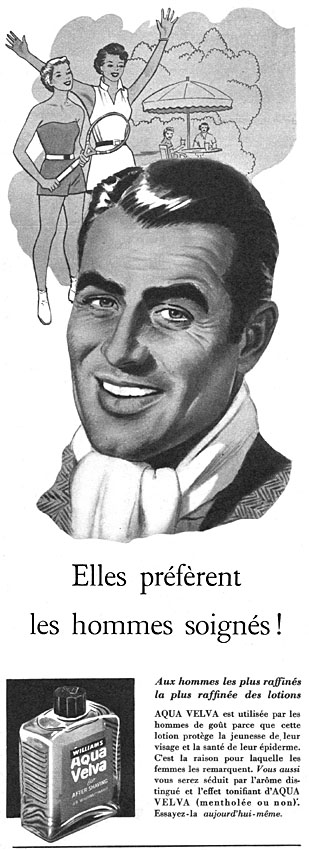 Publicit� Aqua Velva 1956