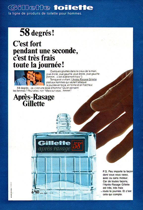 Publicit� Gilette 1967
