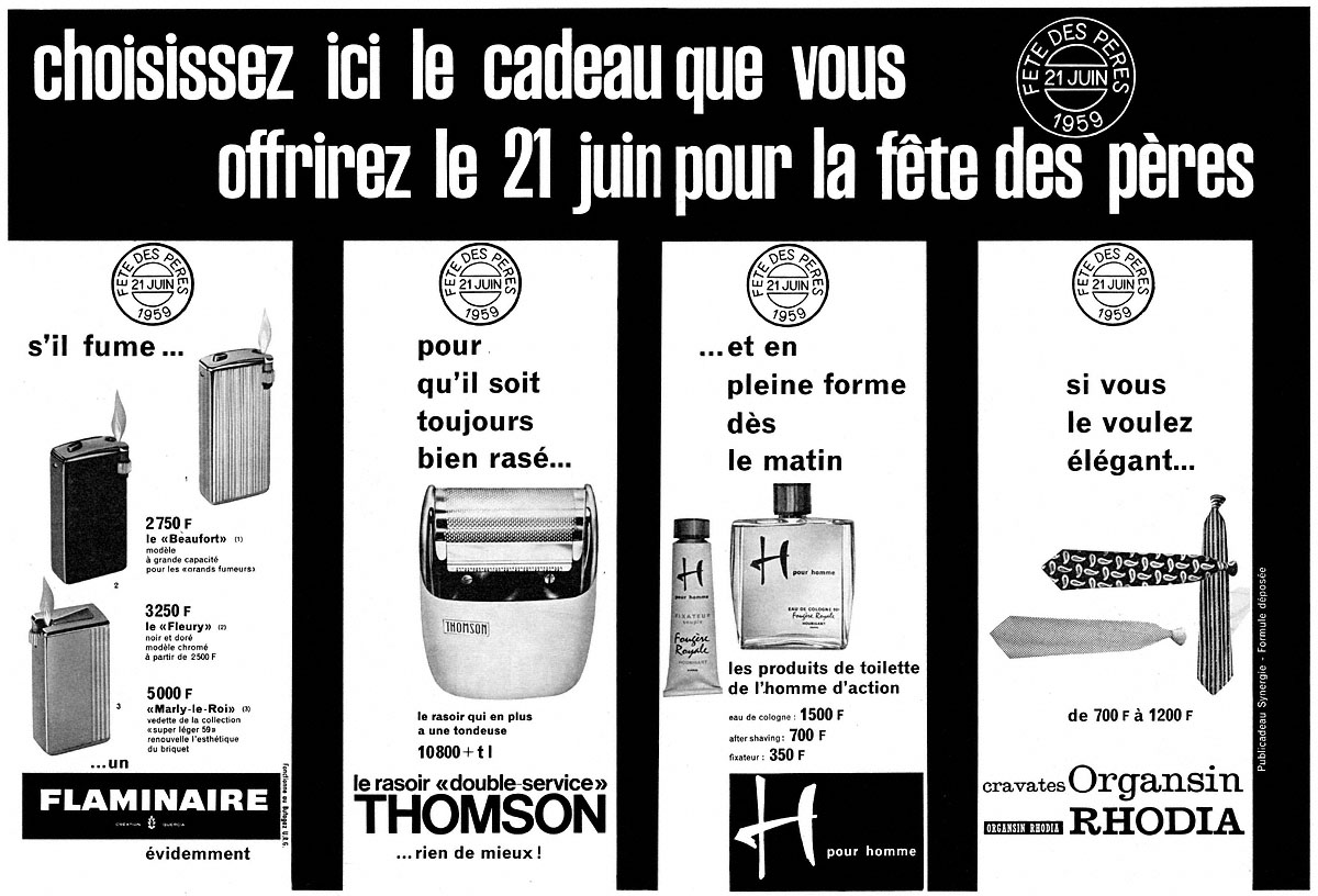 Marque H pour Hommes 1959