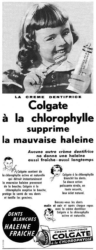 Publicit� Colgate 1953