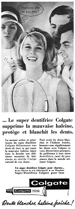 Publicit� Colgate 1962
