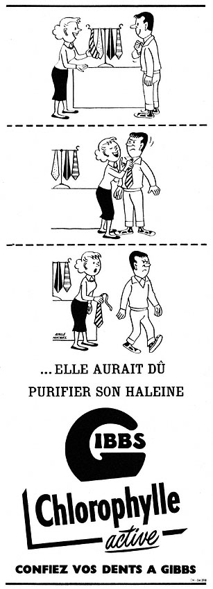 Publicit� Gibbs 1955