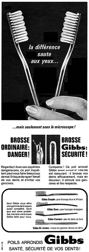 Publicit� Gibbs 1965