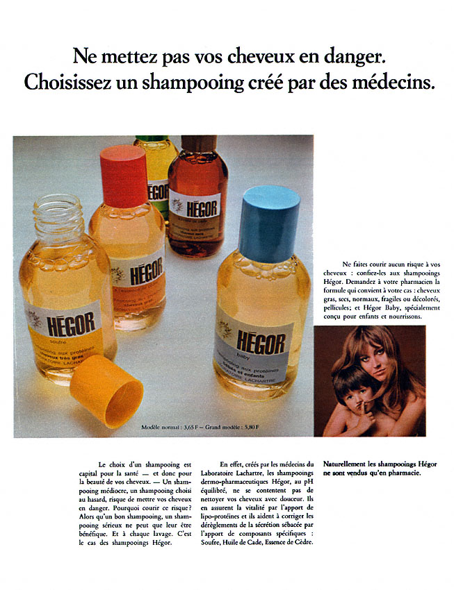 Publicit� Hegor 1969