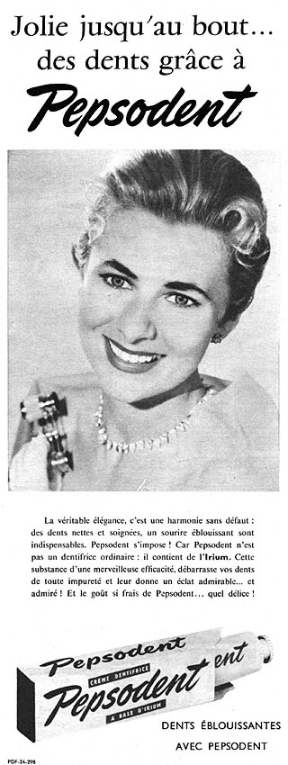 Publicit� Pepsodent 1955