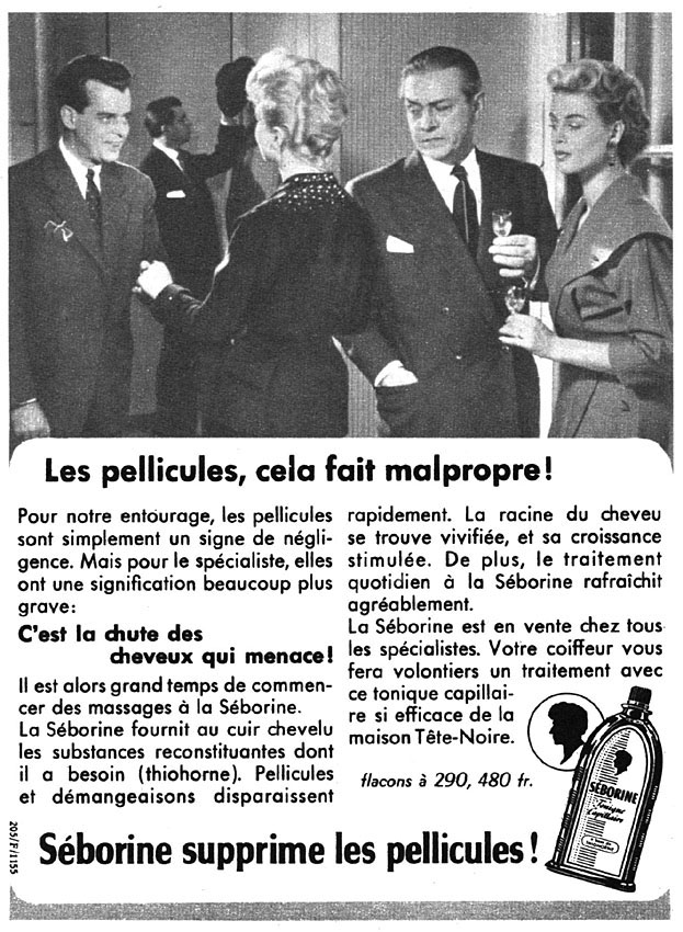 Publicit� Seborine 1956