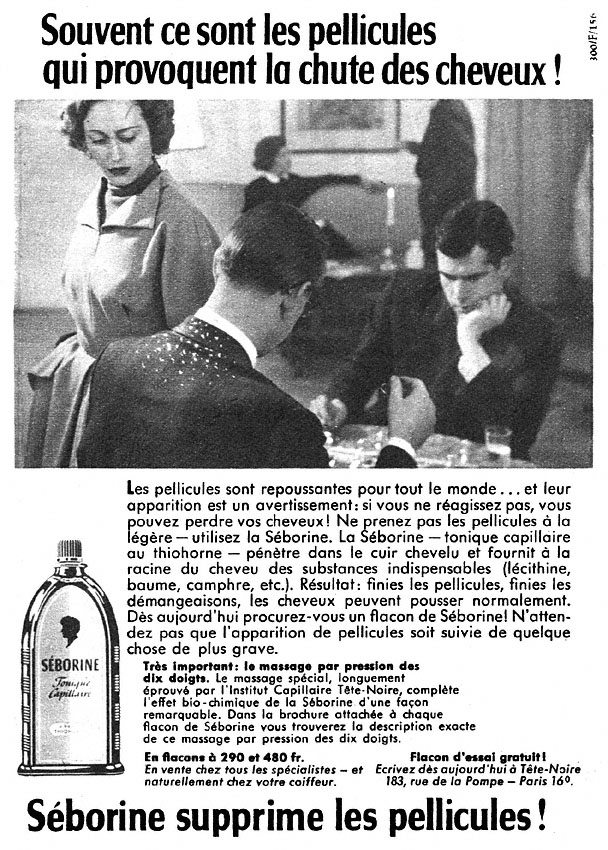 Publicit� Seborine 1956
