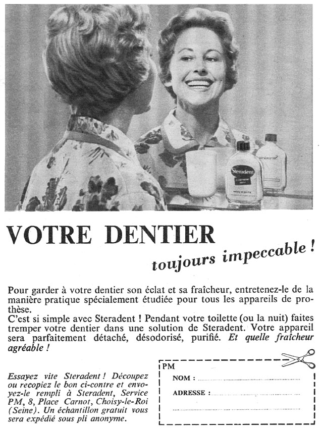 Marque Steradent 1961