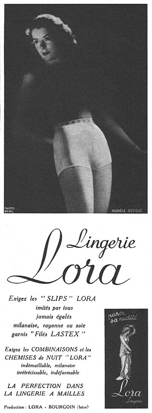 Publicit� Lora 1950