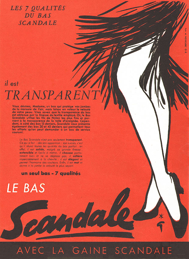 Publicit� Scandale 1952