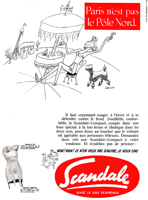 Publicit� Scandale 1954