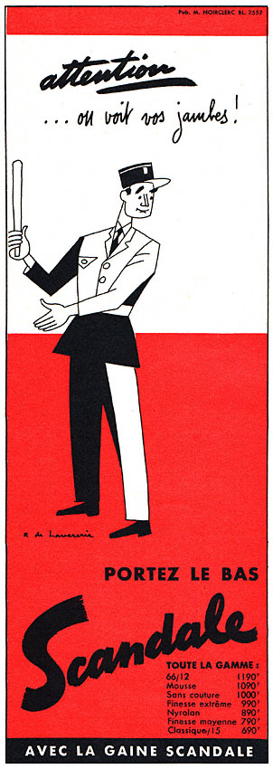 Publicit� Scandale 1955