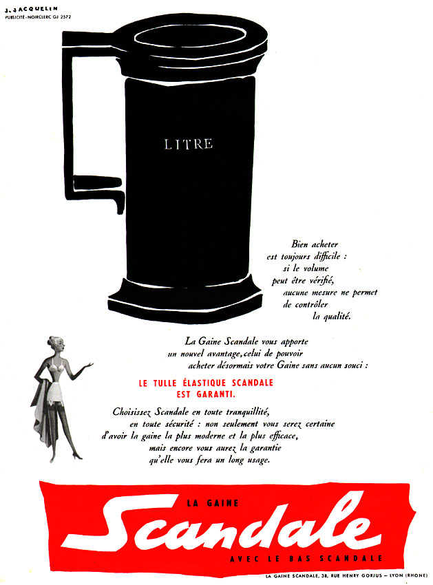Publicit� Scandale 1957