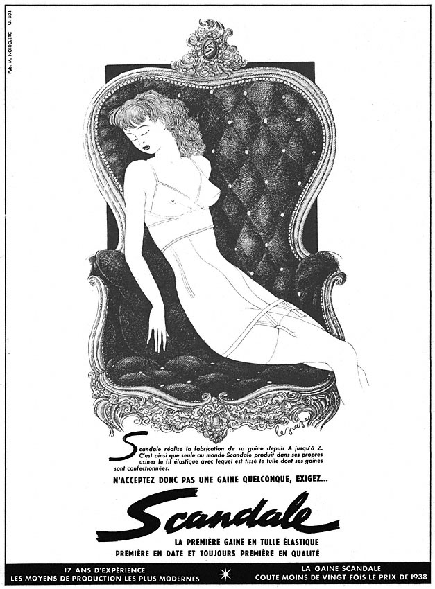 Publicit� Scandale 1950