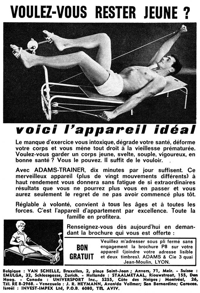 Publicit� Adams Trainer 1963
