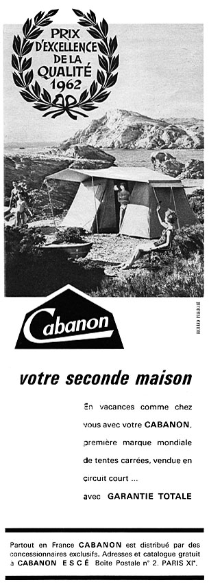 Publicit� Cabanon 1962