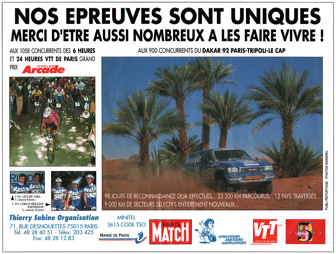 Publicit� Evenements 1991