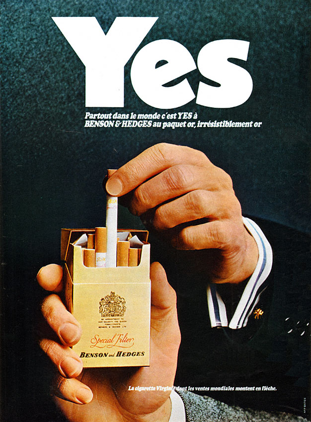 Publicit� Benson & Hedge 1969