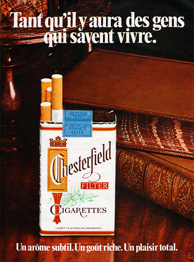 Publicit� Chesterfield 1972