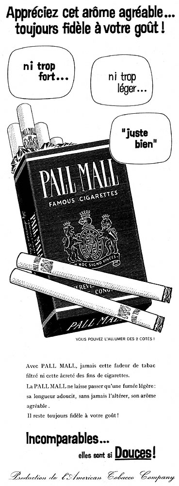 Marque Pall Mall 1960