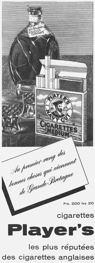Publicit� Player's 1958