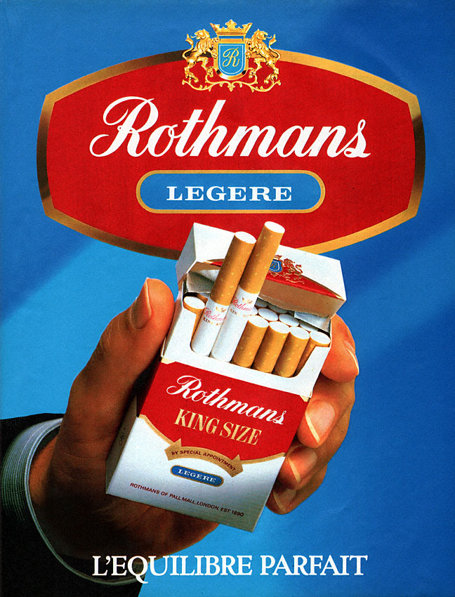 Publicit� Rothmans 1986