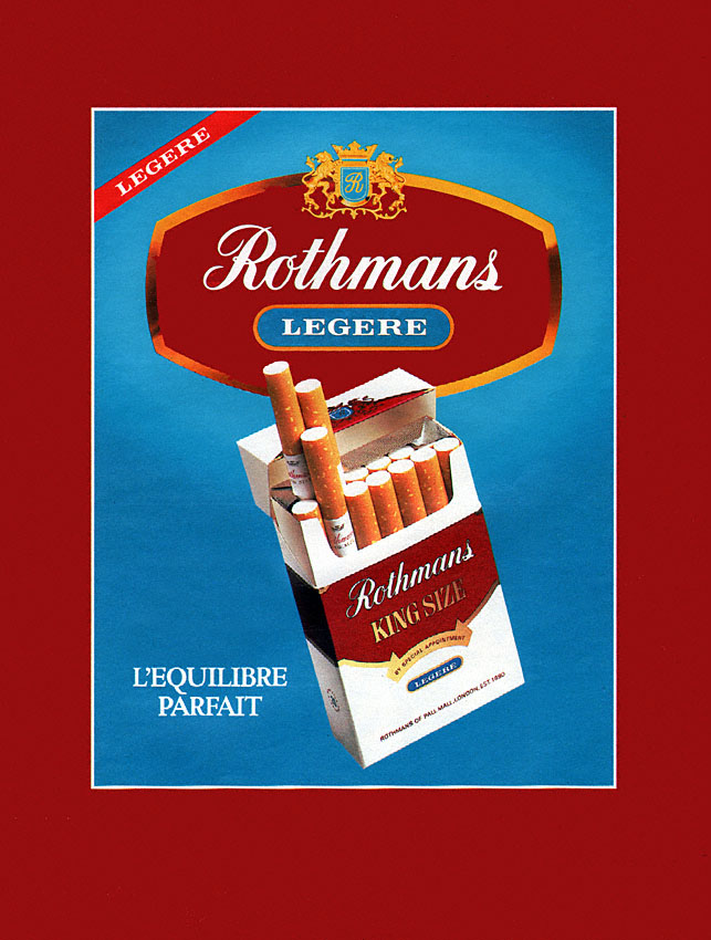 Publicit� Rothmans 1987
