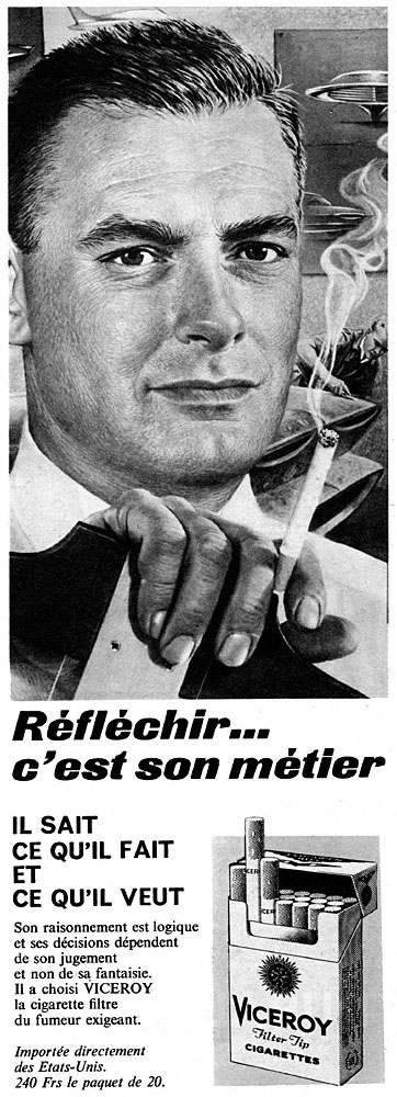 Publicit� Viceroy 1959