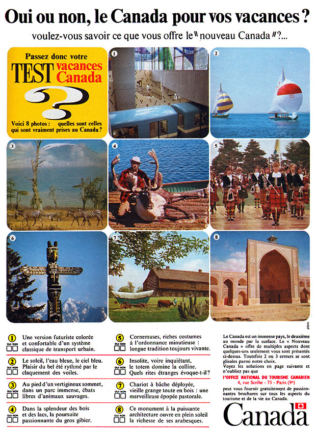 Publicit� Canada 1969