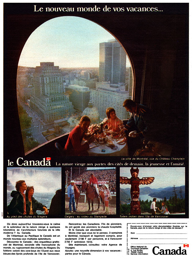 Publicit� Canada 1973
