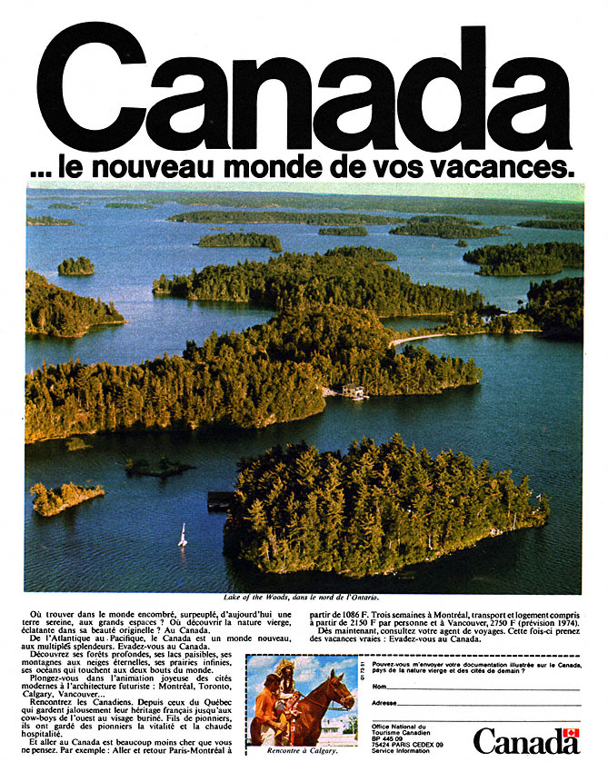 Publicit� Canada 1973