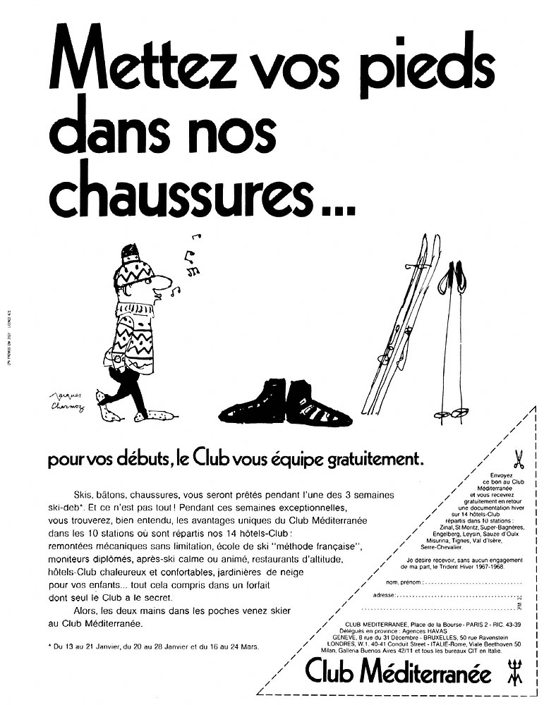 Publicit� Club M�diterrann�e 1967