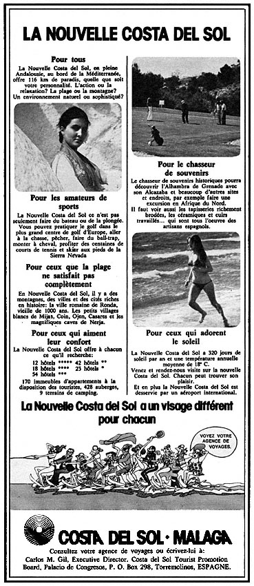 Publicit� Espagne 1976