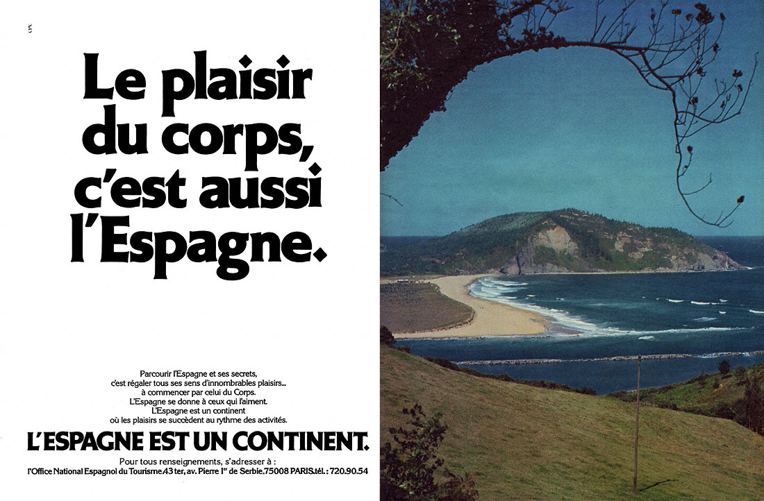 Publicit� Espagne 1982
