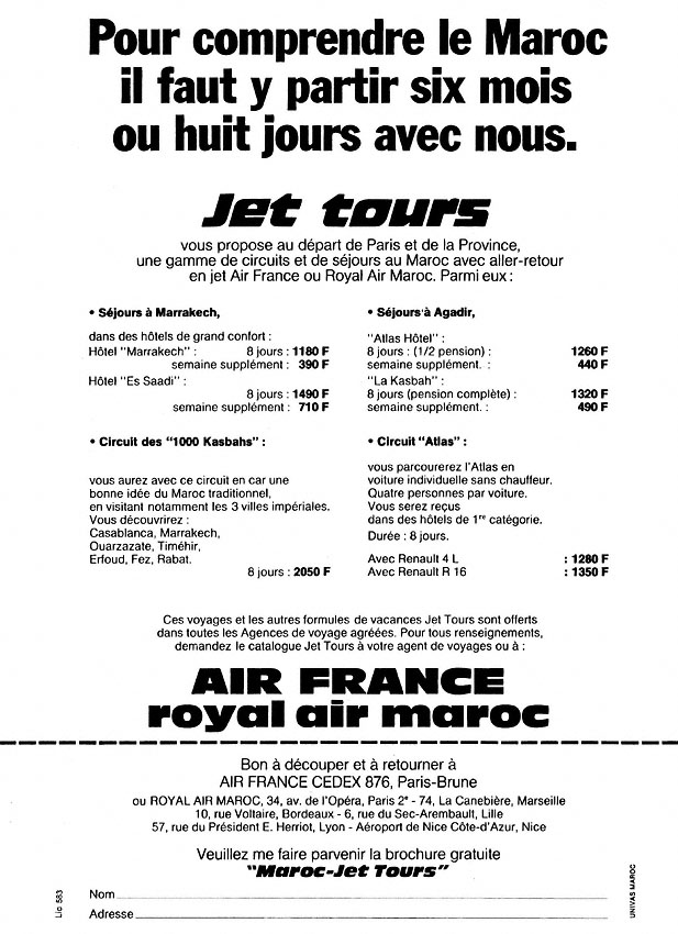 Marque Jet Tours 1971