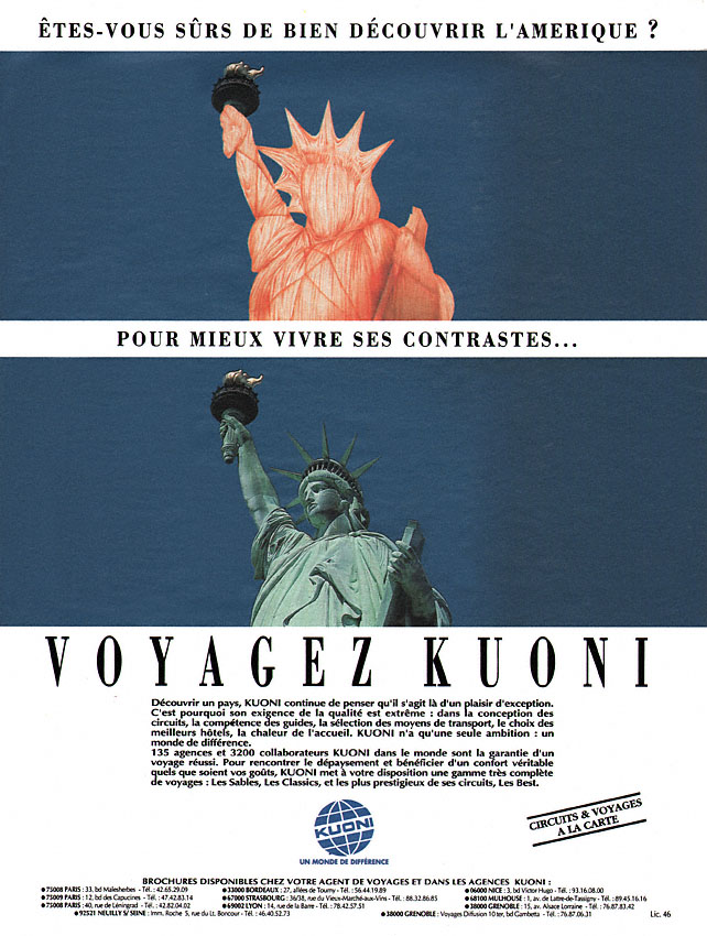 Publicit� Kuoni 1991