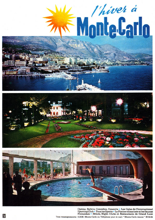 Publicit� Monte-Carlo 1962