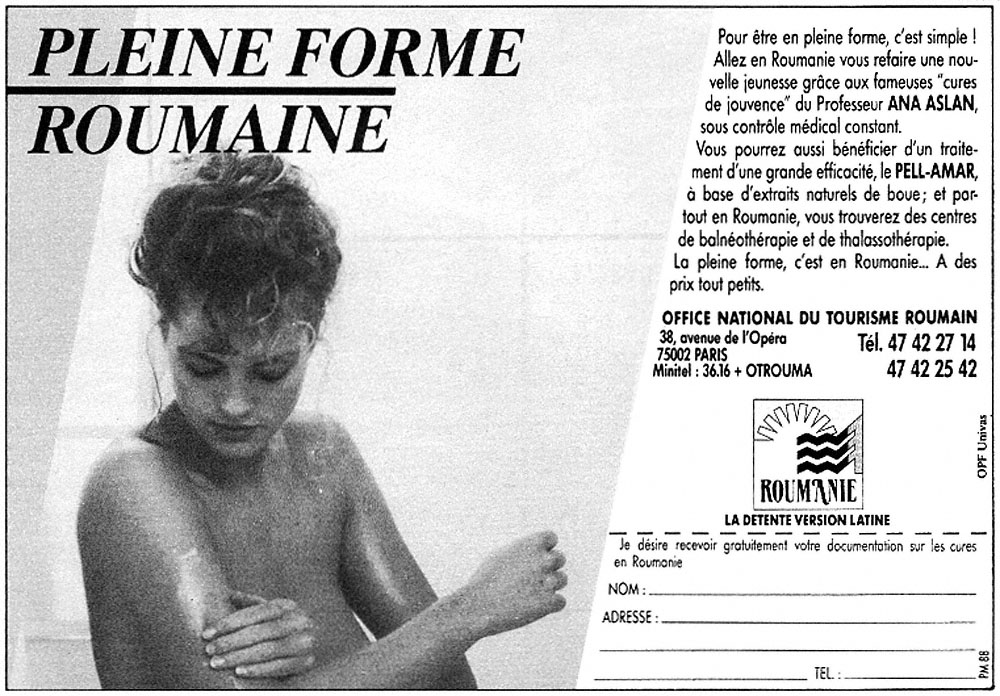 Publicit� Roumanie 1988