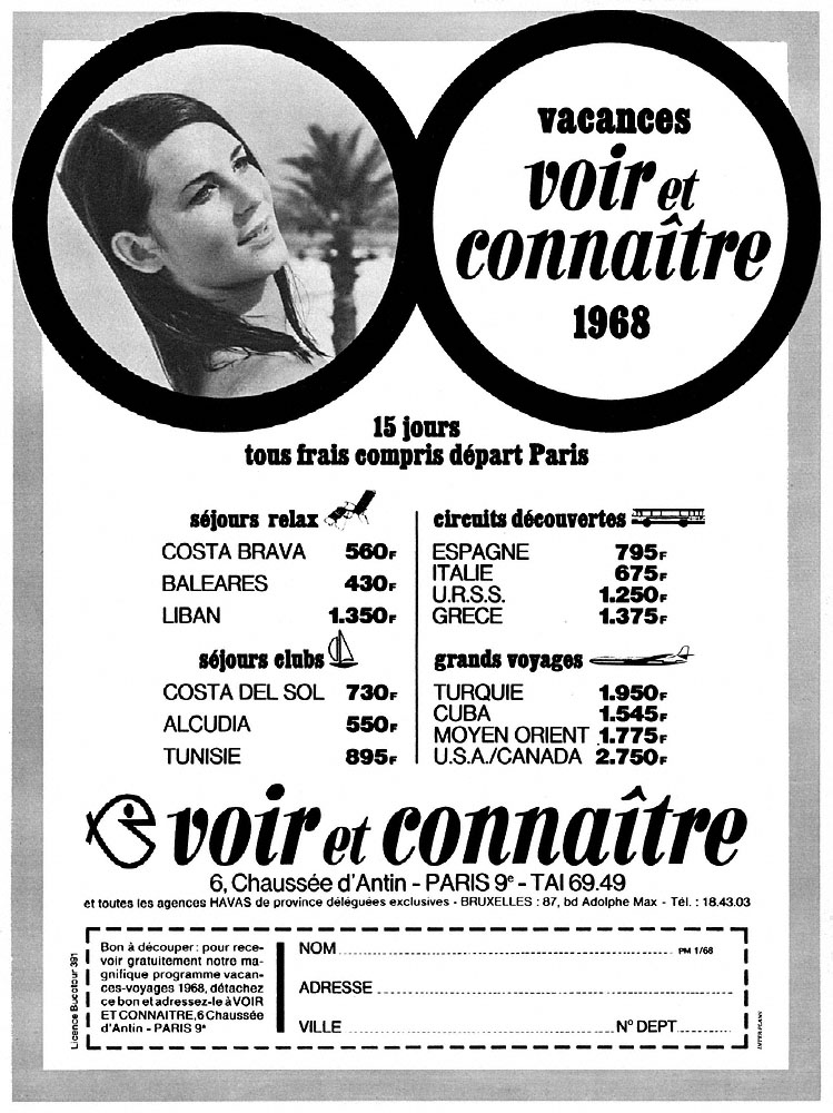 Publicit� Divers 1968