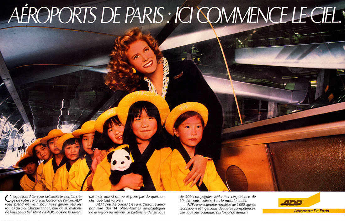 Publicit� A�roports de Paris 1985