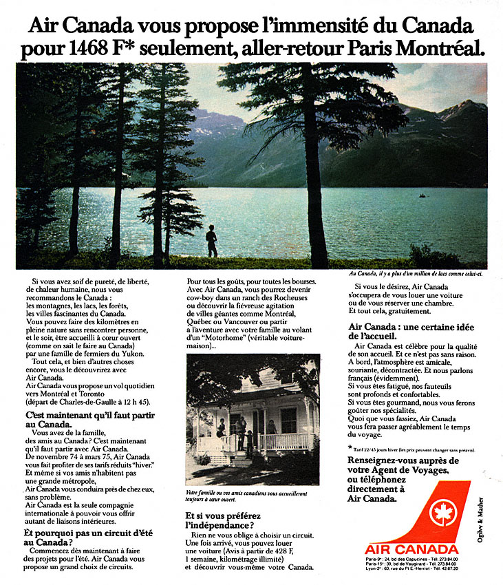 Marque Air Canada 1974