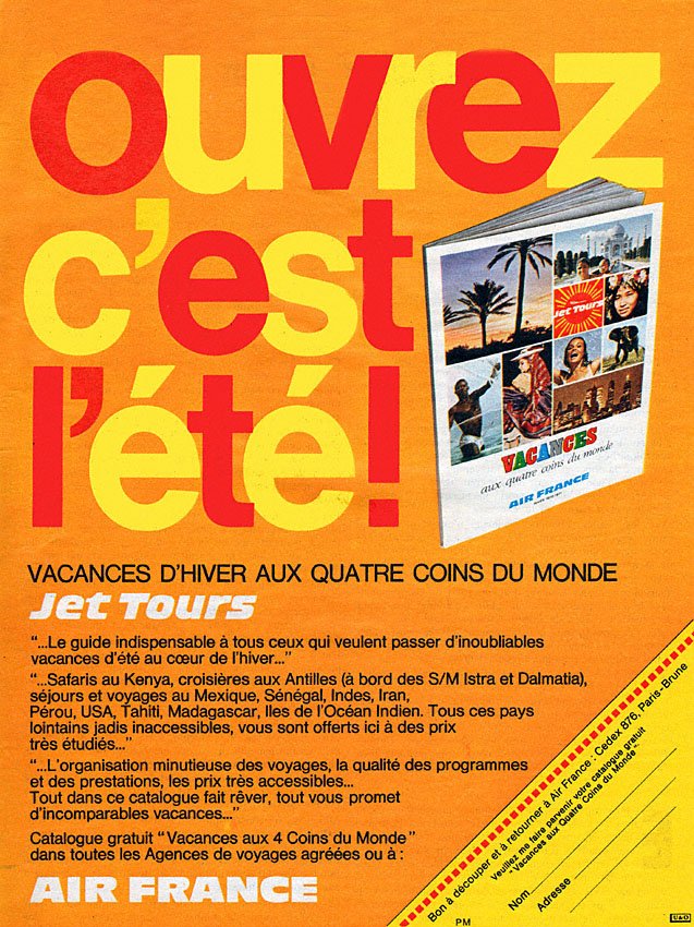 Publicit� Air France 1971