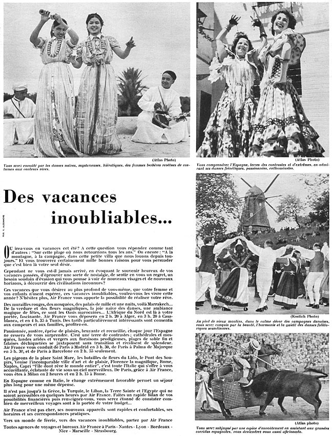 Publicit� Air France 1954