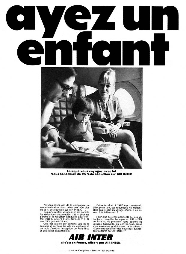 Publicit� Air Inter 1969