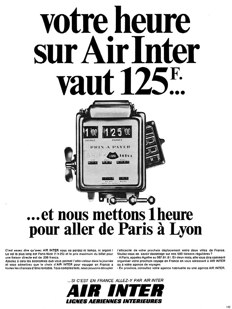 Publicit� Air Inter 1968